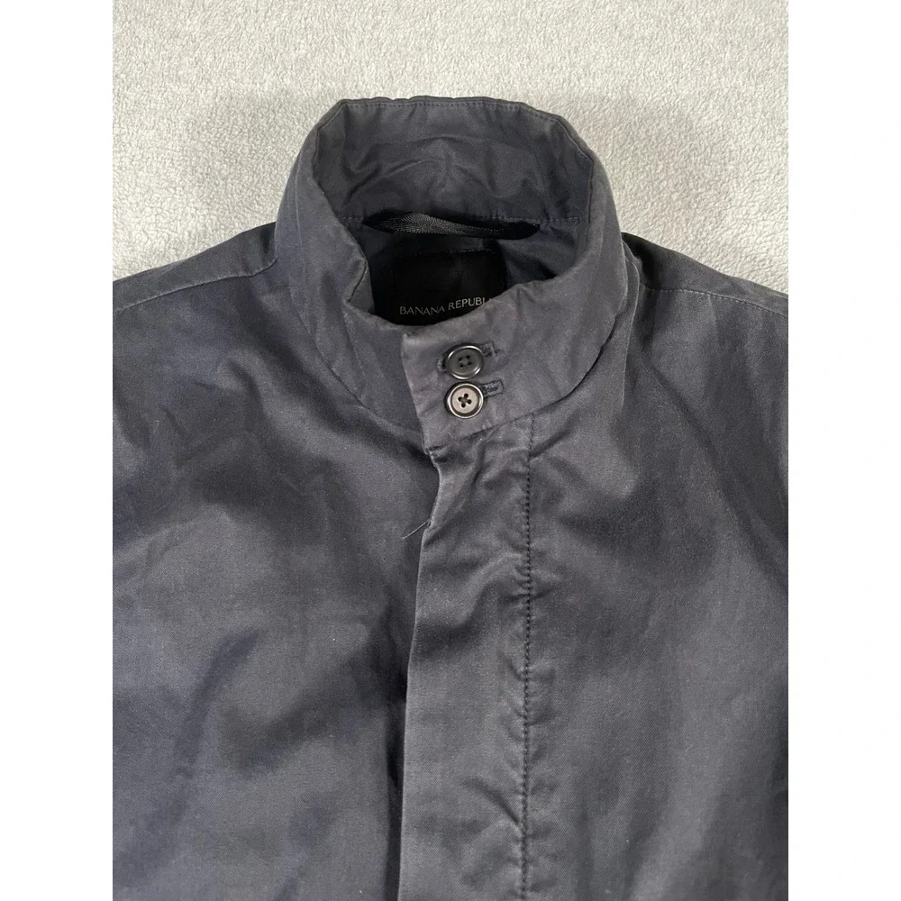 Banana Republic Mens Water Repellent Car Coat Navy Blue S/390488-00 Small